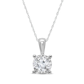 Radiant Reflections Diamond Necklace 1/2 ct tw Round-cut 10K White Gold ...