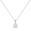 Thumbnail Image 1 of Solitaire Diamond Necklace 1 ct tw Round-cut 14K White Gold 18&quot; (I/I2)