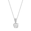 Thumbnail Image 2 of Solitaire Diamond Necklace 1 ct tw Round-cut 14K White Gold 18&quot; (I/I2)