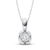 Thumbnail Image 1 of Diamond Solitaire Necklace 1/4 ct tw Round-cut 10K White Gold 18&quot; (J/I3)