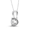 Thumbnail Image 2 of Diamond Solitaire Necklace 1/4 ct tw Round-cut 10K White Gold 18&quot; (J/I3)