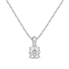 Thumbnail Image 1 of GSI Solitaire Diamond Necklace 1/3 ct tw Round-cut 14K White Gold 18&quot; (I/I1)