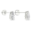 Thumbnail Image 4 of Lab-Grown Diamonds by KAY Pear-Shaped Solitaire Stud Earrings 1 ct tw 14K White Gold (F/SI2)