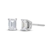 Thumbnail Image 1 of Lab-Grown Diamonds by KAY Emerald-Cut Solitaire Stud Earrings 1 ct tw 14K White Gold (F/SI2)