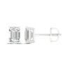 Thumbnail Image 3 of Lab-Grown Diamonds by KAY Emerald-Cut Solitaire Stud Earrings 1 ct tw 14K White Gold (F/SI2)