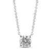 Thumbnail Image 1 of Lab-Grown Diamonds by KAY Solitaire Diamond Necklace 1 ct tw Round-cut 14K White Gold 19&quot; (F/VS2)