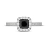 Thumbnail Image 3 of Neil Lane Princess-Cut Black & White Diamond Engagement Ring 1-3/8 ct tw 14K White Gold