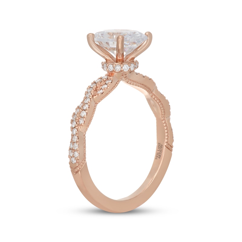 Main Image 2 of Neil Lane Artistry Oval-Cut Lab-Grown Diamond Engagement Ring 1-3/4 ct tw 14K Rose Gold