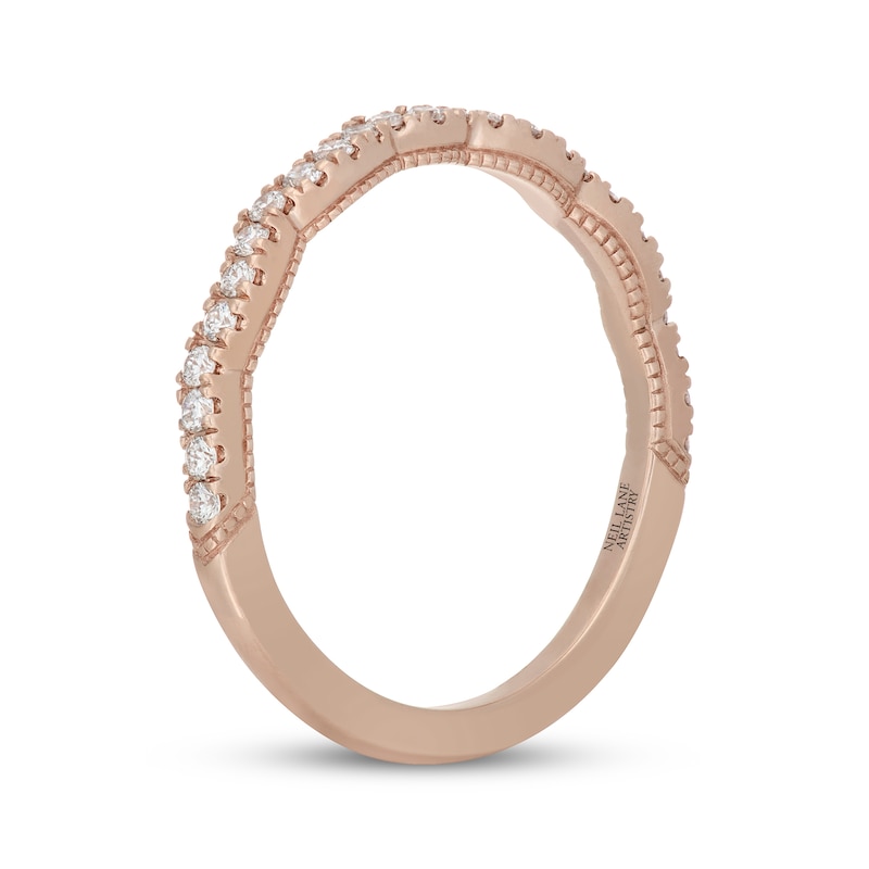 Main Image 8 of Neil Lane Artistry Lab-Grown Diamond Scalloped Wedding Band 1/4 ct tw 14K Rose Gold