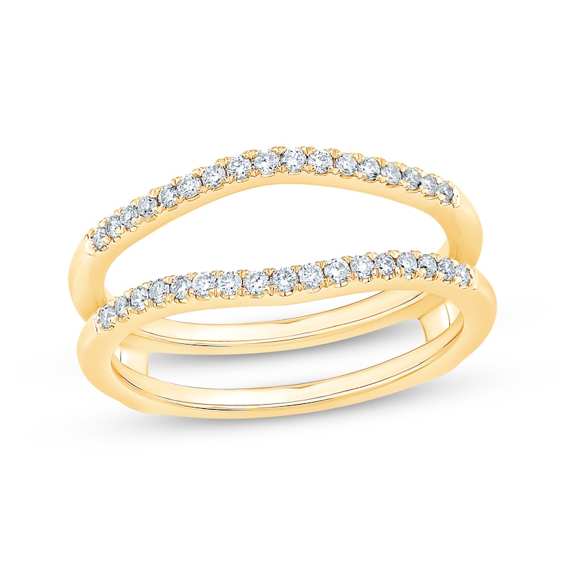 Main Image 1 of Round-Cut Diamond Contoured Enhancer Ring 1/4 ct tw 14K Yellow Gold