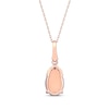 Thumbnail Image 2 of Oval-Cut Opal & Diamond Accent Necklace 10K Rose Gold 18"