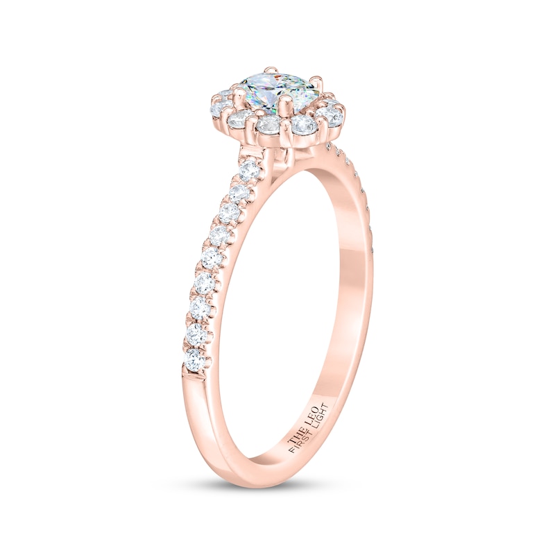 Main Image 2 of THE LEO First Light Diamond Oval-Cut Engagement Ring 3/4 ct tw 14K Rose Gold