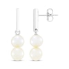 Thumbnail Image 3 of Cultured Pearl Drop Earrings Sterling Silver