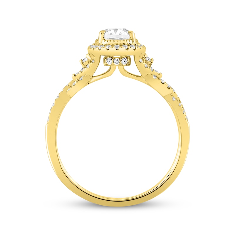 Oval-Cut Diamond Engagement Ring 1 ct tw 14K Yellow Gold