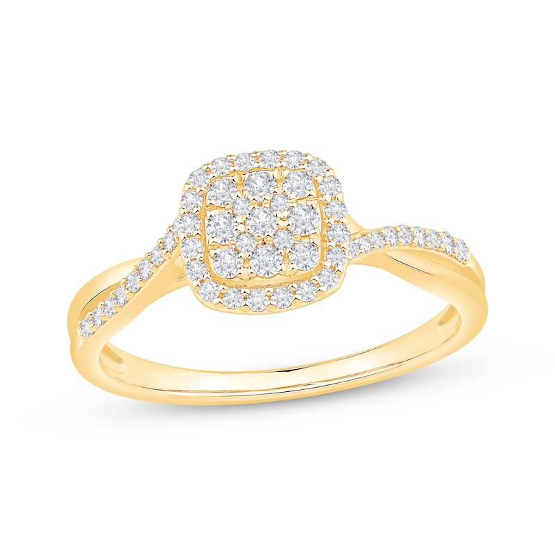 Main Image 1 of Diamond Promise Ring 1/3 ct tw 10K Yellow Gold