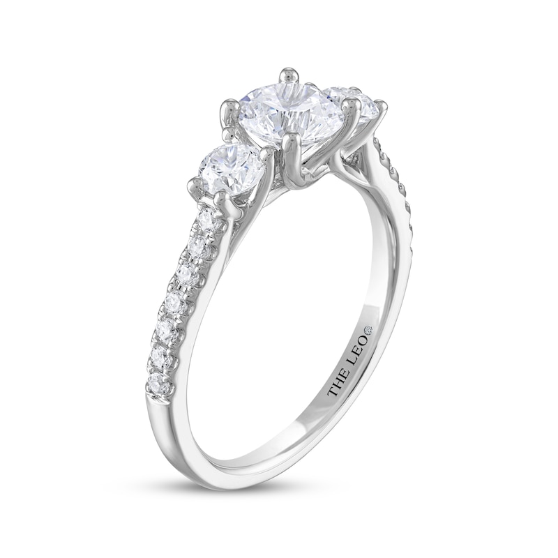 Main Image 2 of THE LEO Diamond Round-Cut Three-Stone Engagement Ring 1-5/8 ct tw 14K White Gold