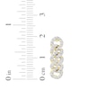 Thumbnail Image 4 of Diamond Chain Link Oval Hoop Earrings 1/2 ct tw 10K Yellow Gold