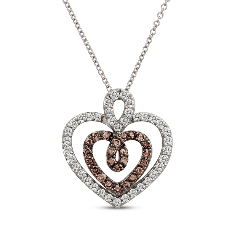 Le Vian Diamond Heart Necklace 1 ct tw 14K Vanilla Gold 18"