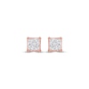 Thumbnail Image 2 of Lab-Grown Diamonds by KAY Princess-Cut Solitaire Stud Earrings 1/2 ct tw 14K Rose Gold (F/VS2)