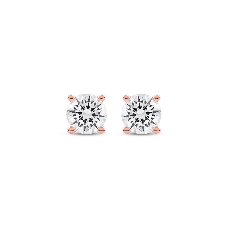 Main Image 2 of Lab-Grown Diamonds by KAY Round-Cut Solitaire Stud Earrings 1 ct tw 14K Rose Gold (F/VS2)