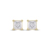 Thumbnail Image 2 of Lab-Grown Diamonds by KAY Princess-Cut Solitaire Stud Earrings 1-1/2 ct tw 14K Yellow Gold (F/VS2)