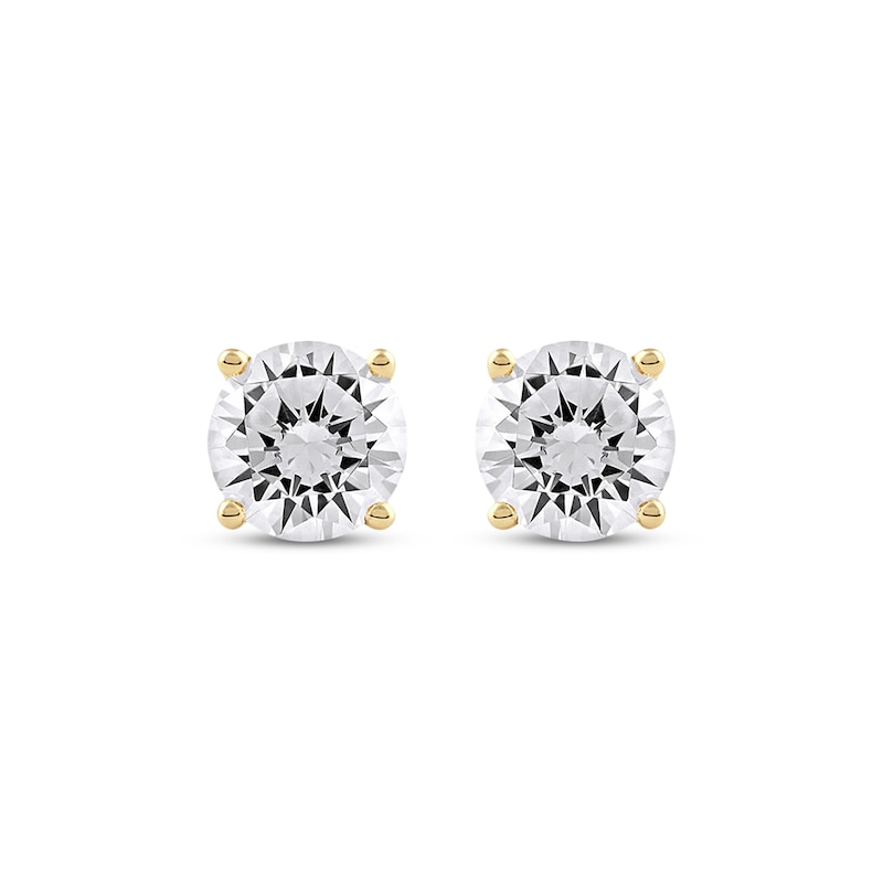 Lab-Grown Diamonds by KAY Round-Cut Solitaire Stud Earrings 2 ct tw 14K Yellow Gold (F/VS2)