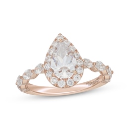 Neil Lane Artistry Pear-Shaped Lab-Created Diamond Engagement Ring 2 ct tw 14K Rose Gold