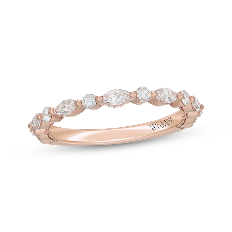 Main Image 1 of Neil Lane Artistry Marquise & Round-Cut Lab-Created Diamond Anniversary Ring 3/4 ct tw 14K Rose Gold