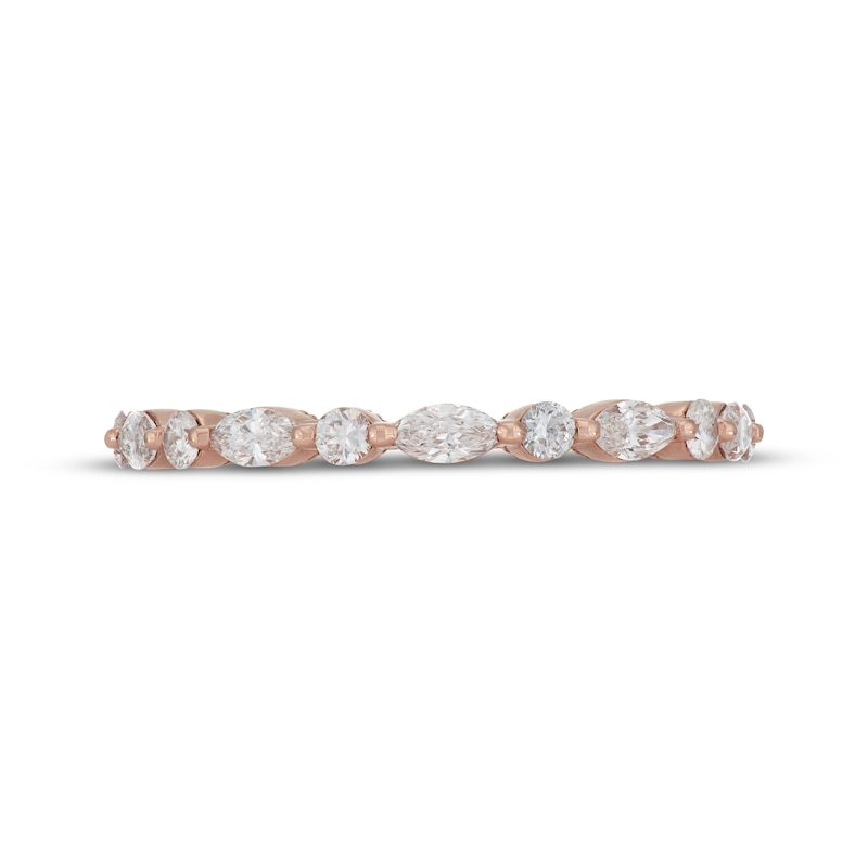 Main Image 3 of Neil Lane Artistry Marquise & Round-Cut Lab-Created Diamond Anniversary Ring 3/4 ct tw 14K Rose Gold