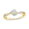 Thumbnail Image 1 of Oval-Cut Diamond Bypass Engagement Ring 1/4 ct tw 10K Yellow Gold