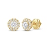 Thumbnail Image 0 of Lab-Grown Diamonds by KAY Halo Stud Earrings 1/2 ct tw 14K Yellow Gold