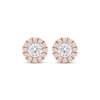 Thumbnail Image 2 of Lab-Grown Diamonds by KAY Halo Stud Earrings 1/2 ct tw 14K Rose Gold