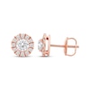 Thumbnail Image 3 of Lab-Grown Diamonds by KAY Halo Stud Earrings 1/2 ct tw 14K Rose Gold