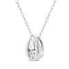 Thumbnail Image 3 of Diamond Solitaire Teardrop Necklace 1/20 ct tw 14K White Gold 18&quot; (I/I2)