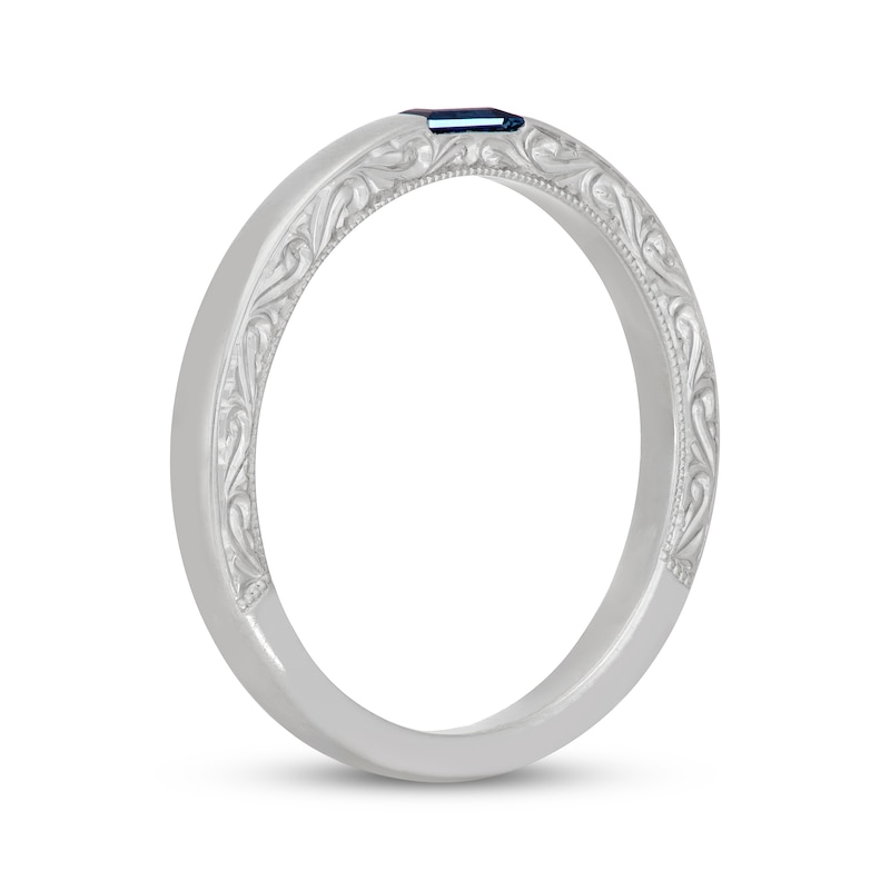 Main Image 2 of Neil Lane Baguette-Cut Natural Blue Sapphire Anniversary Ring 14K White Gold