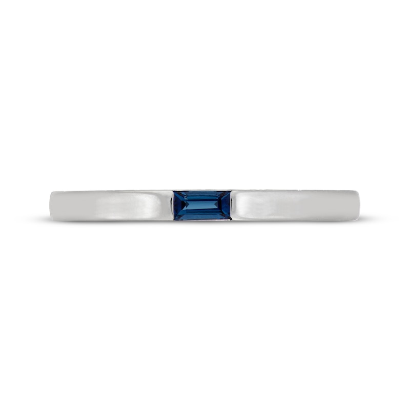 Main Image 3 of Neil Lane Baguette-Cut Natural Blue Sapphire Anniversary Ring 14K White Gold