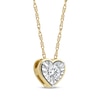 Thumbnail Image 2 of Round-Cut Diamond Solitaire Heart Frame Necklace 1/8 ct tw 10K Yellow Gold 18&quot; (I/I3)