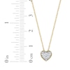 Thumbnail Image 4 of Round-Cut Diamond Solitaire Heart Frame Necklace 1/8 ct tw 10K Yellow Gold 18&quot; (I/I3)