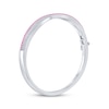 Thumbnail Image 1 of Pink & White Lab-Created Sapphire Crossover Bangle Bracelet Sterling Silver