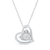 Thumbnail Image 0 of Radiant Reflections Diamond Solitaire Heart Necklace 1/5 ct tw 10K White Gold (I/I3) 18"