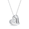 Thumbnail Image 2 of Radiant Reflections Diamond Solitaire Heart Necklace 1/5 ct tw 10K White Gold (I/I3) 18&quot;