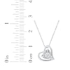 Thumbnail Image 2 of Radiant Reflections Diamond Solitaire Heart Necklace 1/5 ct tw 10K White Gold (I/I3) 18"