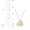 Thumbnail Image 2 of Radiant Reflections Diamond Solitaire Heart Necklace 1/5 ct tw 10K Yellow Gold (I/I3) 18"