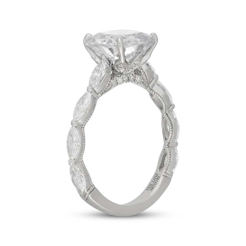 Main Image 2 of Neil Lane Artistry Cushion-Cut Lab-Grown Diamond Engagement Ring 5 ct tw 14K White Gold