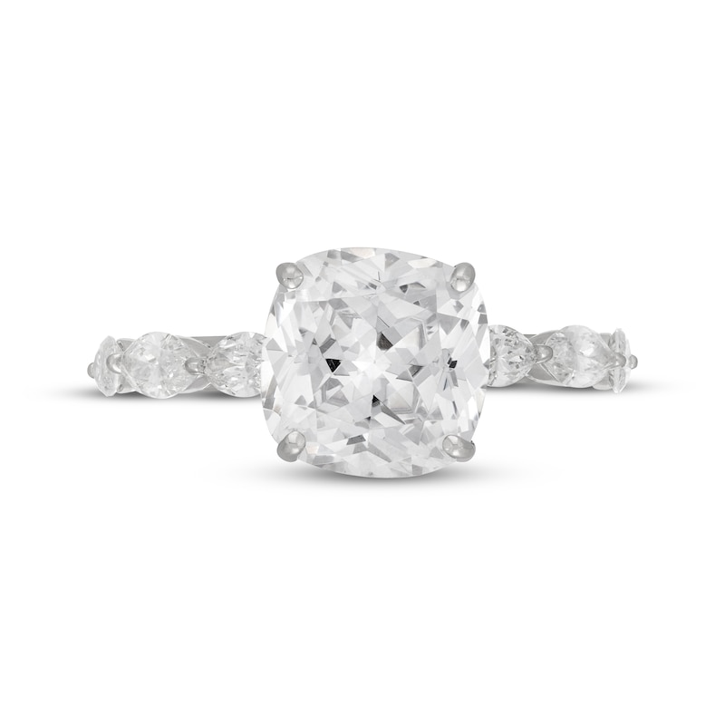 Main Image 3 of Neil Lane Artistry Cushion-Cut Lab-Grown Diamond Engagement Ring 5 ct tw 14K White Gold