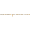 Thumbnail Image 3 of Cultured Pearl Station Paperclip Necklace 18K Yellow Gold-Plated Sterling Silver 17&quot;