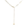 Thumbnail Image 4 of Cultured Pearl Station Paperclip Necklace 18K Yellow Gold-Plated Sterling Silver 17&quot;