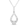 Thumbnail Image 1 of Milestones Diamond Teardrop Necklace 1/2 ct tw 10K White Gold 18&quot;