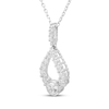 Thumbnail Image 2 of Milestones Diamond Teardrop Necklace 1/2 ct tw 10K White Gold 18&quot;