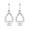 Thumbnail Image 4 of Milestones Diamond Teardrop Dangle Earrings 1/4 ct tw 10K White Gold